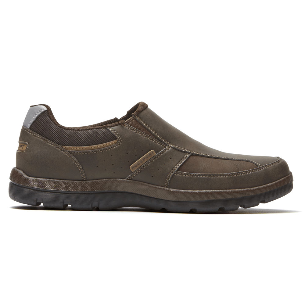 Rockport Singapore Mens Slip-On - Get Your Kicks Brown - SB3810476